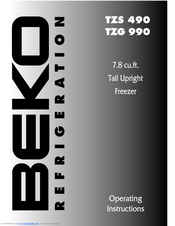 Beko TZS 490 Operating Instructions Manual