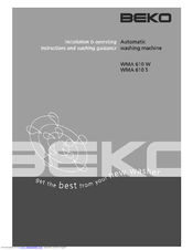 BEKO WMA 610 W Manual