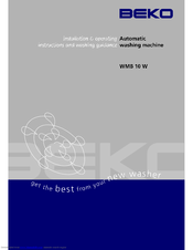 BEKO WMB 10 W Installation & Operating Instructions And Washing Guidance