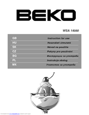 BEKO WSA 14080 Instructions For Use Manual