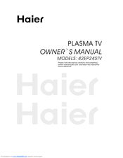 HAIER 42EP24STV Owner's Manual