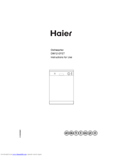 HAIER DW12-EFET Instructions For Use Manual