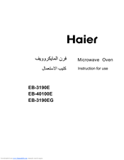 HAIER EB-3190EGS Instructions For Use Manual