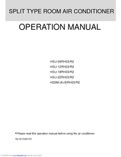 HAIER HSU-18RH03-R2 Operation Manual