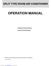 HAIER 2HUM14H03/R2(DB) Operation Manual