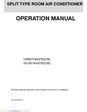 HAIER 2HUM14H03/R2(DB) Operation Manual