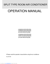 HAIER HSM09HVE03/R2(DB) Operation Manual