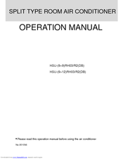 HAIER HSU-RH03-R2 Operation Manual