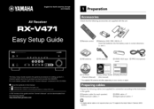 Yamaha RX-V471BL Easy Setup Manual