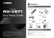 Yamaha RX-V871 Easy Setup Manual