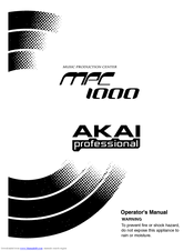 Akai Professional MPC 1000 Operator's Manual