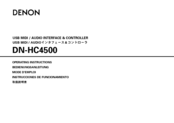 Denon DN-HC4500 - DJ Mixer USB Controller Operating Instructions Manual