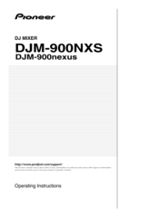 Pioneer Djm 900nxs Operating Instructions Manual Pdf Download Manualslib