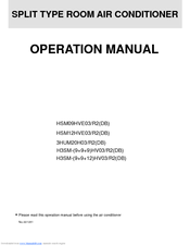 HAIER 3HUM20H03/R2(DB) Operation Manual