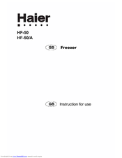HAIER HF-50/A Instructions For Use Manual