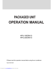 HAIER HPU-20CRA13 Operation Manual