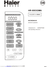 HAIER HR-6803GMA Manual