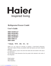 HAIER HRF-663DTA2S2 User Manual