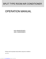 HAIER HSU-12H03/R(QXF) Operation Manual