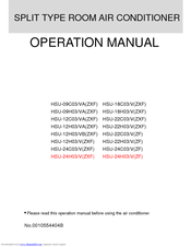 HAIER HSU-18H03/V(ZXF) Operation Manual