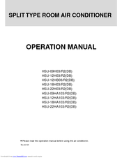 HAIER HSU-18HA103/R2(DB) Operation Manual