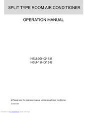HAIER HSU-12HG13-B Operation Manual