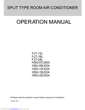 HAIER HSU-09LE04 Operation Manual