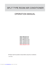 HAIER HSU-12LEA13-W Operation Manual