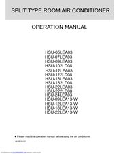 HAIER HSU-102LD08 Operation Manual