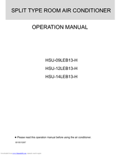 HAIER HSU-14LEB13-H - annexe 1 Operation Manual