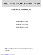 HAIER HSU-12LEB13-H - annexe 1 Operation Manual