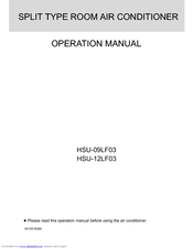 HAIER HSU-12LF03 Operation Manual