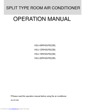 HAIER HSU-18RH03/R2(DB) Operation Manual