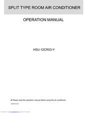 HAIER HSU-12CR03-Y Operation Manual