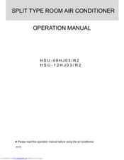HAIER HSU-09HJ03/R2 Operation Manual
