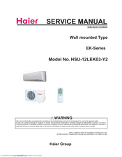 HAIER HSU-12LEK03-Y2 Service Manual