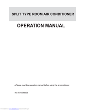 HAIER HSU-12RA03 Operation Manual