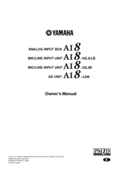 Yamaha AI8-ML8F Owner's Manual