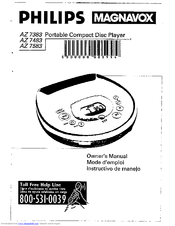 Magnavox AZ7583 - Cd Personal Manuel Du Propriétaire