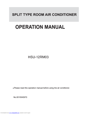 HAIER HSU-12RM03 Operation Manual
