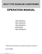 HAIER SFST24TR3 Operation Manual