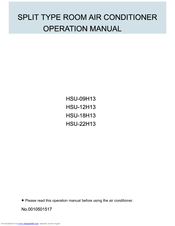 HAIER HSU-22H13 Manual