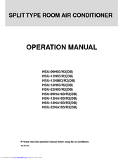 HAIER HSU-09H03/R2(DB) Operation Manual