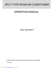 HAIER HSU-18LEA03-T Operation Manual