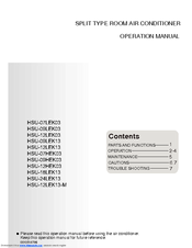 HAIER HSU-24LEK13 Operation Manual