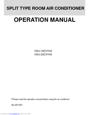 HAIER HSU-24CVY03 Operation Manual