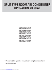 HAIER HSU24VH7-G Manual