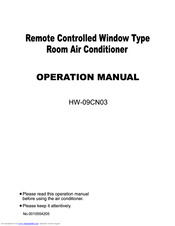 HAIER HW-09CN03 Operation Manual