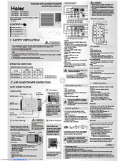 HAIER Thermocool HW-18CU03 Operation Manual