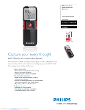 Philips Voice Tracer LFH0633 Specifications